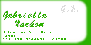 gabriella markon business card